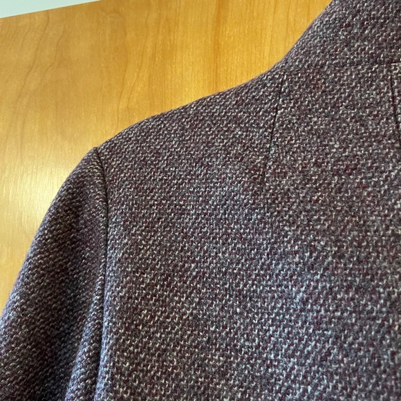 Lorendale Wool Lined Long Maxi Coat Vintage Heavy Purple Gray White Blend NICE - Picture 14 of 16